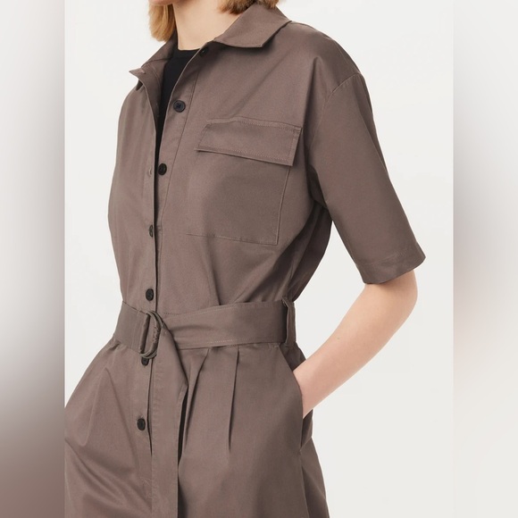 NWT Frank And Oak Clay Grey Taupe Utility Combat Oversized Parachute Jumpsuit - Picture 3 of 15